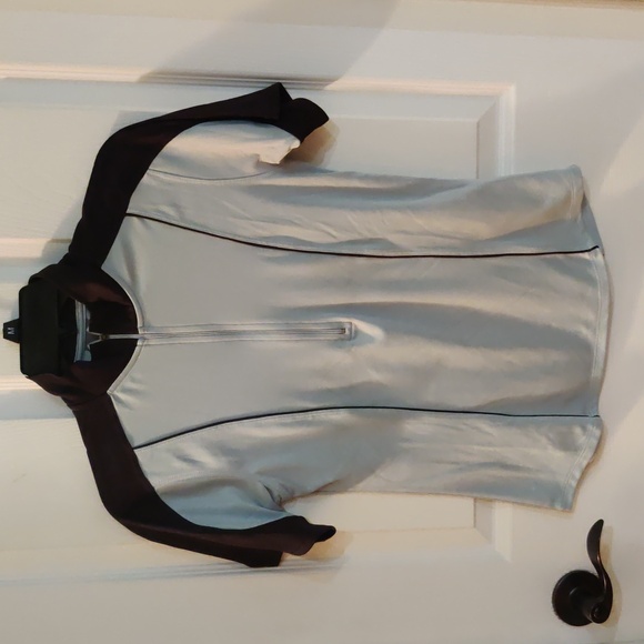 Nike Dri-Fit Light Blue Black Women's Cycling Jersey Small - Picture 1 of 5